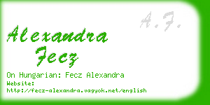 alexandra fecz business card